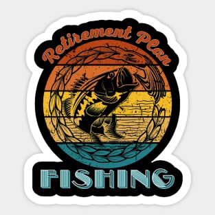 Retirement Plan Fishing Sticker